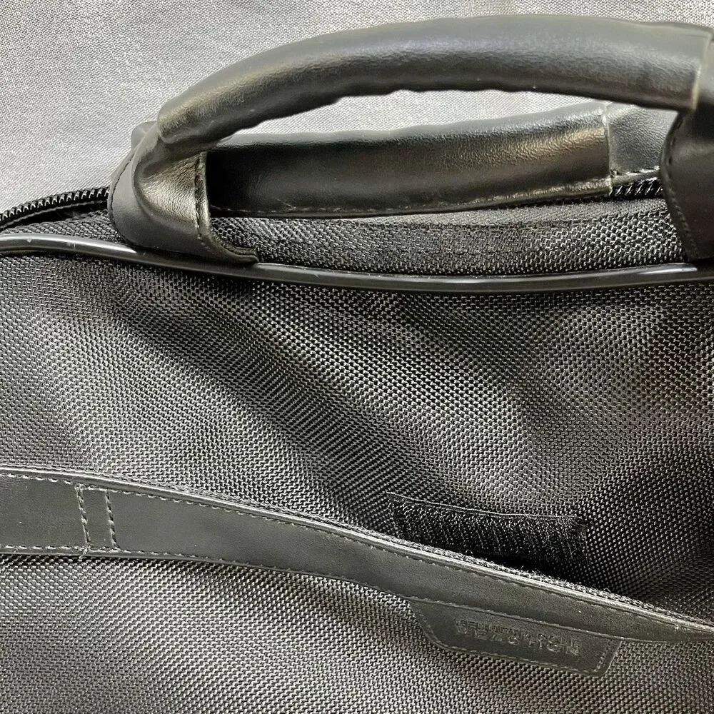 KENNETH COLE REACTION R-TECH Slim Black Briefcase Laptop Messenger Bag